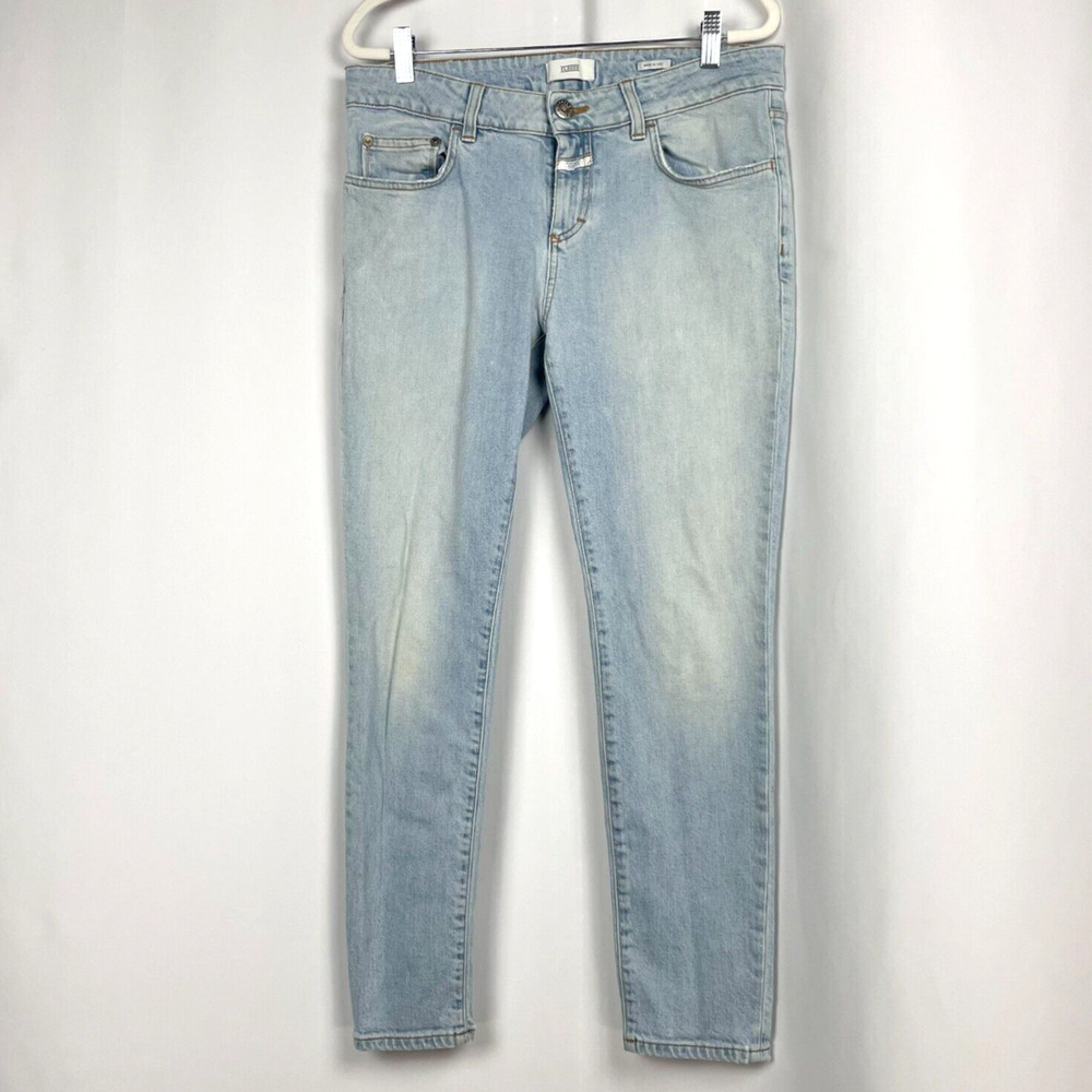 Closed Denim Jeans 28 Blue Jaker Light Wash Skinny Leg Minimalist Candiani Italy